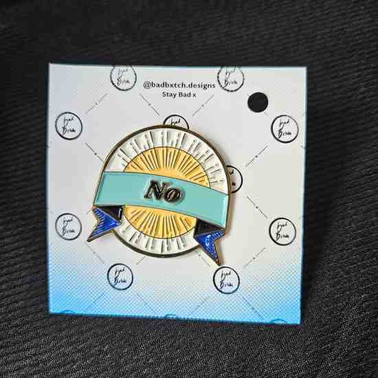 No Enamel Pin