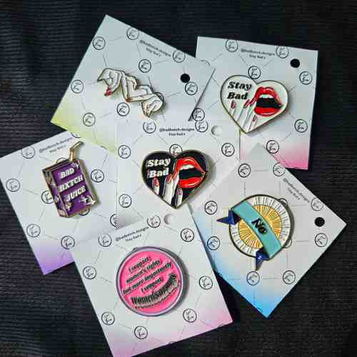 Bad Bxtch Icon (White) Enamel Pin