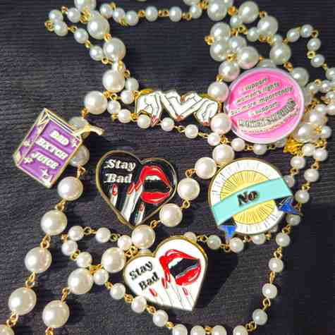 Bad Bxtch Icon (White) Enamel Pin