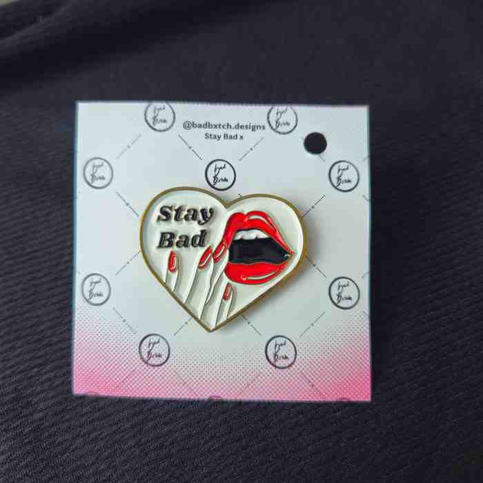 Bad Bxtch Icon (White) Enamel Pin